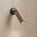 Nori Arc, Organic, Japandi, Wall Light, Travertine, Wood