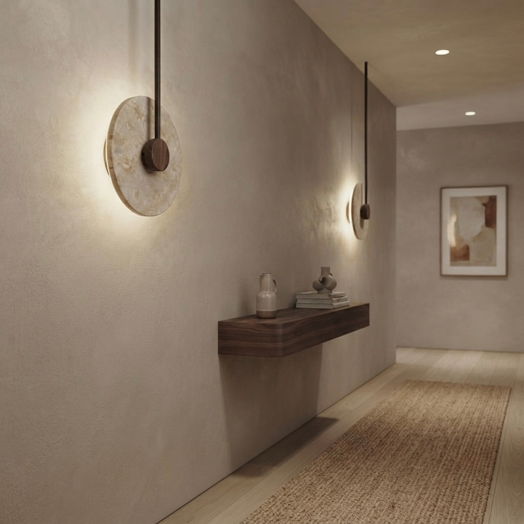 Haruki, Modern, Stone, Sconce, Zen, Luxury