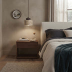 Nami Cylinder, Vertical, Minimalist, Travertine, Pendant, Japandi