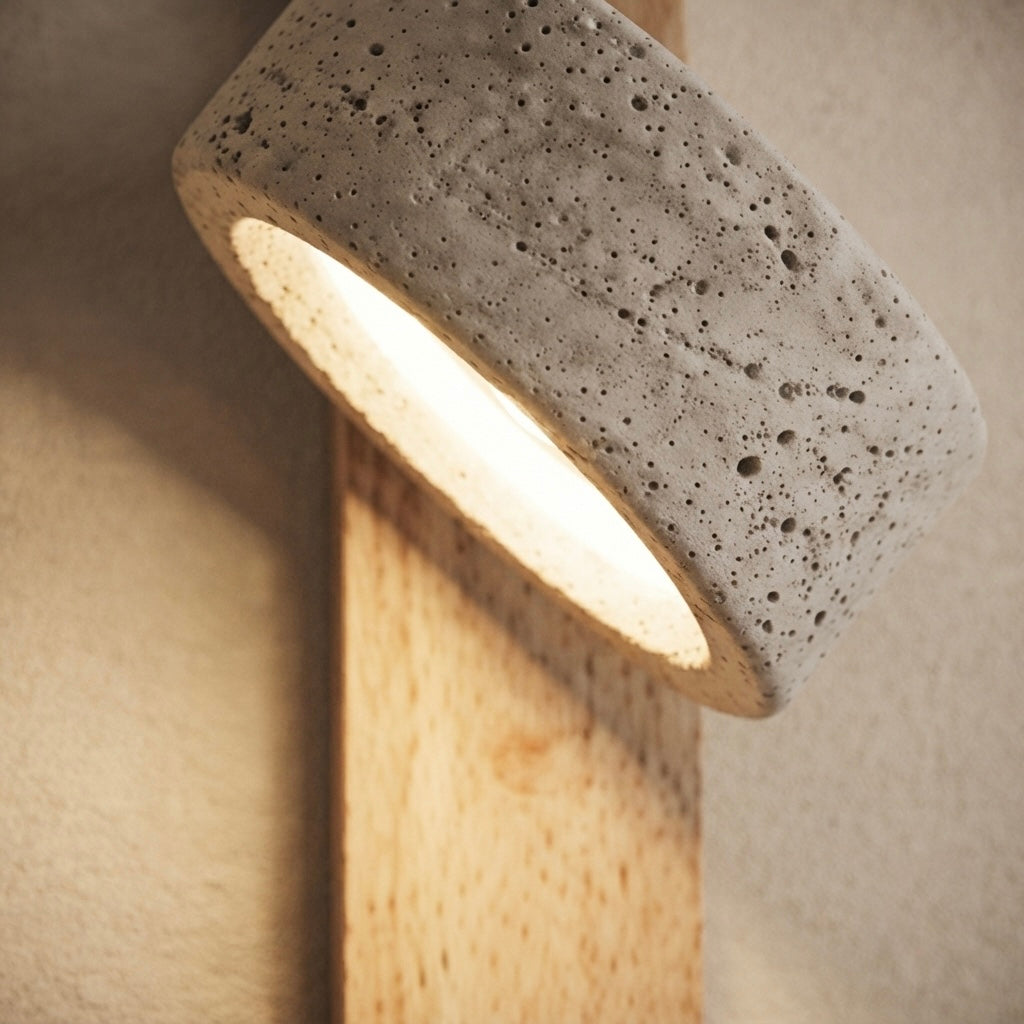 Itsuki, Architectural, Travertine, Wall Lighting, Contemporary, Earthy