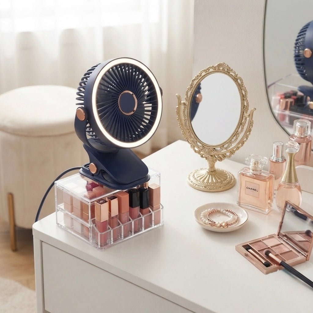 Drift Versatile Multi-Angle Fan with Ambient Ring Light