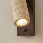 Miso Circle, Circular, Travertine, Minimalist, Japandi, Wall Light