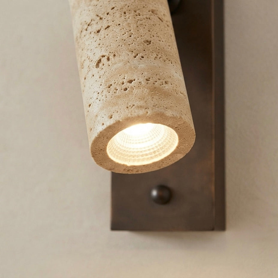 Miso Circle, Circular, Travertine, Minimalist, Japandi, Wall Light
