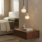 Yuki Cup, Small, Elegant, Travertine, Modern, Pendant Light
