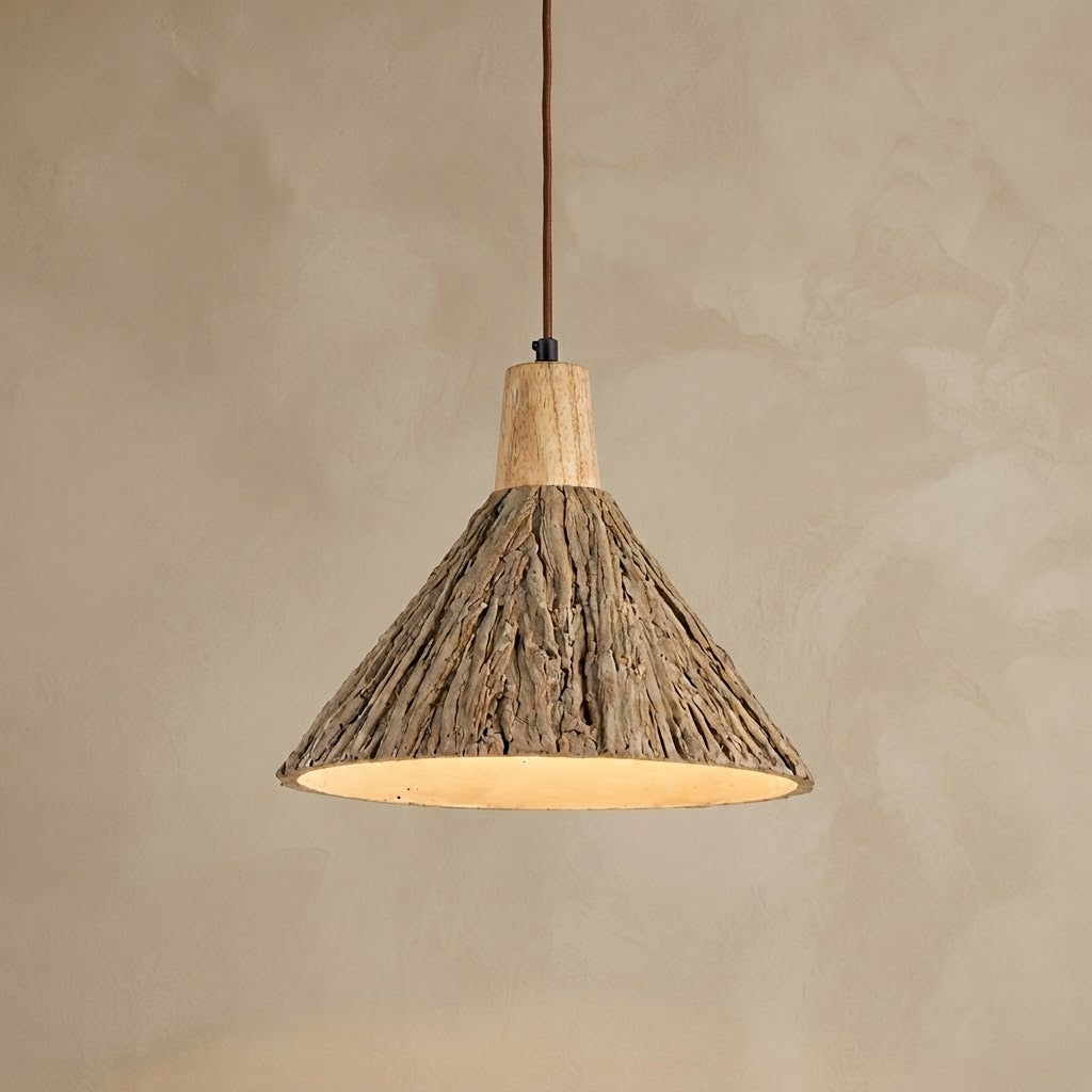 Ren Dome, Japandi, Travertine, Pendant Light, Minimalist, Organic