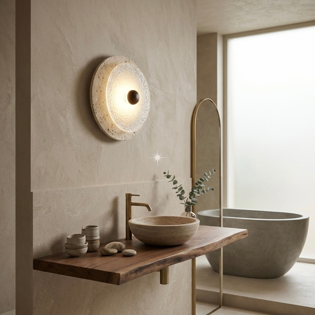 Obina, Modern, Stone, Sconce, Zen, Luxury