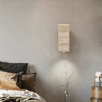 Kaku Block Sconce, Textured Block Sconce, Earthy Japandi Accent Lighting Piece