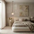 Yuki Cup, Small, Elegant, Travertine, Modern, Pendant Light