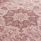 Freya Muted Blush Retro Persian Accent Soft Rug