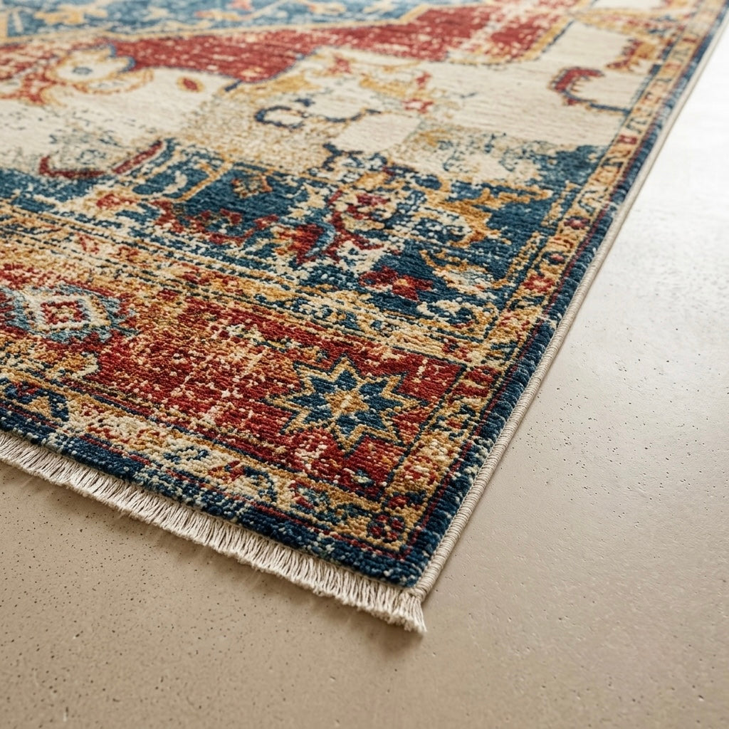 Astrid Distressed Red Boho Vintage Persian Area Rug
