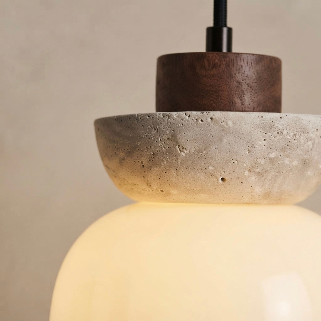 Fukinsei Frame, Modern, Stone, Hanging Light, Zen, Luxury