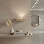 Solstice Globe, Globe, Travertine, Contemporary, Elegant, Wall Lighting