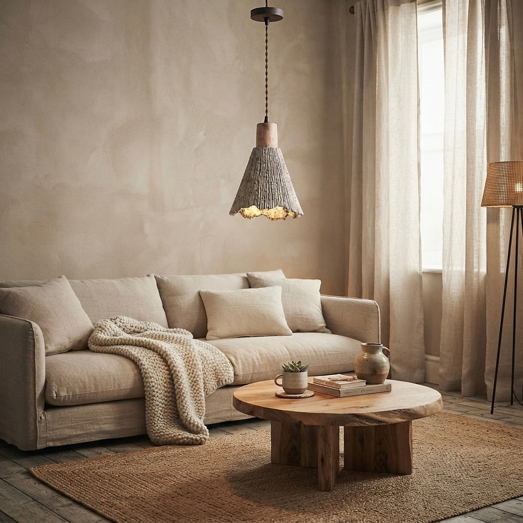 Kasumi Drop, Modern, Stone, Hanging Light, Zen, Luxury