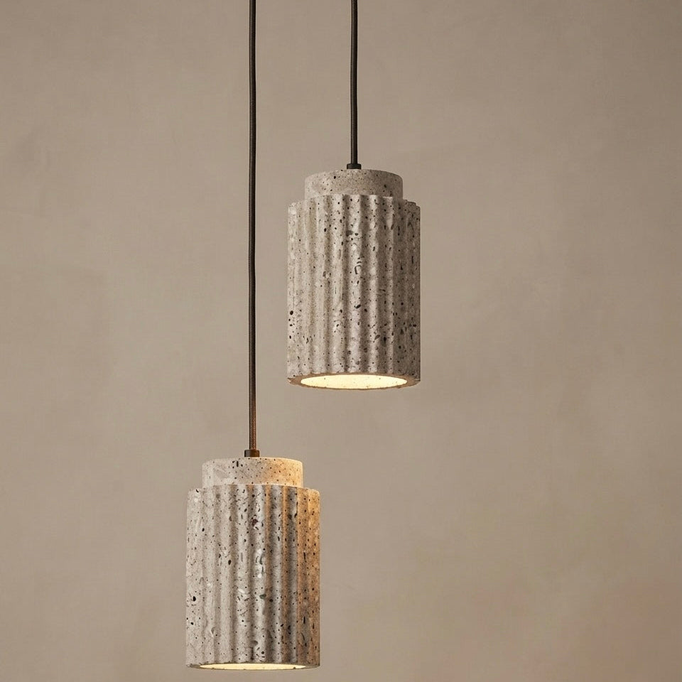 Koto Lantern, Traditional, Modern, Travertine, Elegant, Pendant