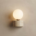 Sumire, Ambient, Minimalist, Wall Light, Travertine, Boutique