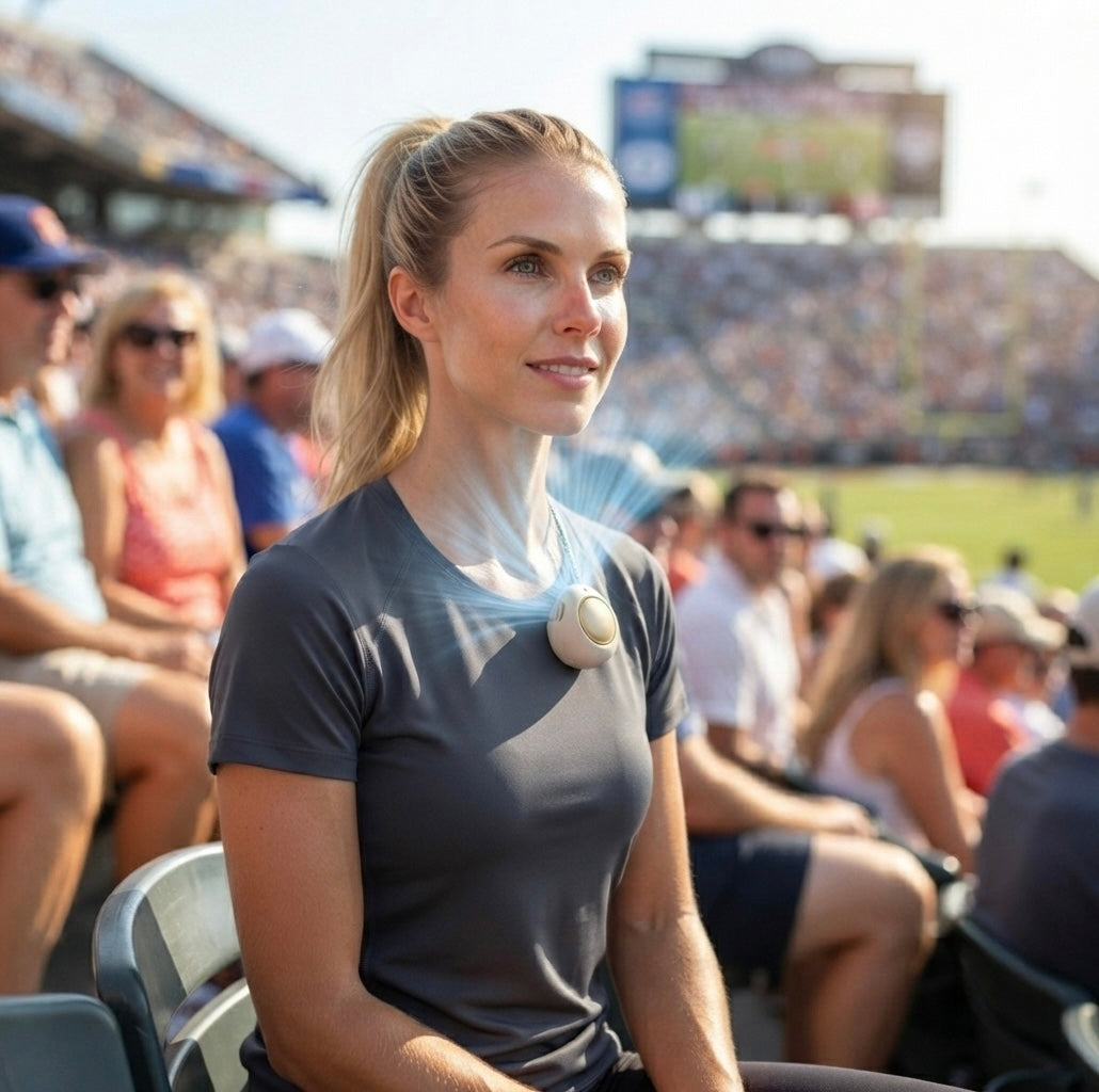 Vortexia Hands-Free Wearable Clip-On Cooling Fan