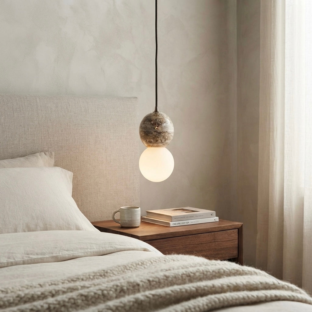Yume, Modern, Stone, Hanging Light, Zen, Luxury