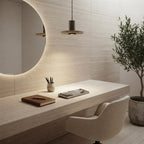 Tsuchi Dome, Sculptural, Japandi, Pendant Light, Travertine, Large