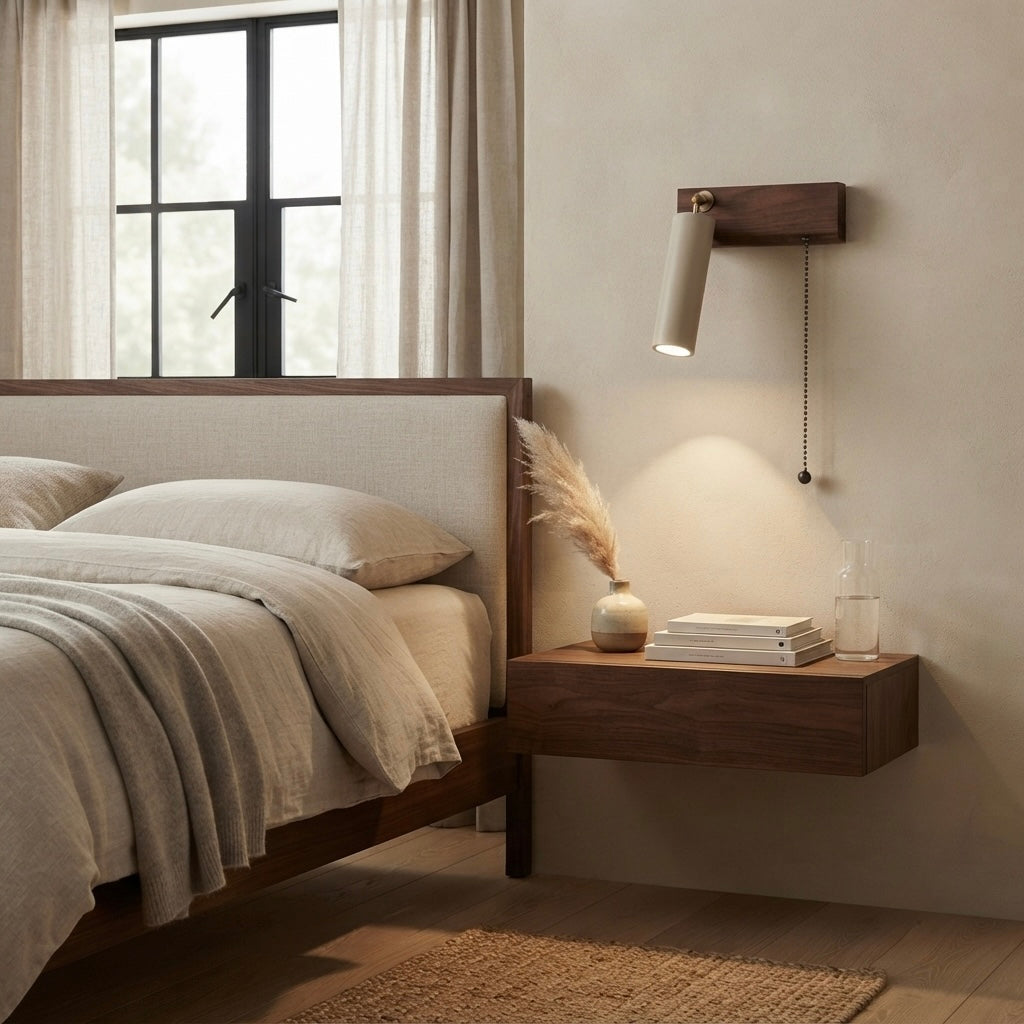 Sabito, Ambient, Minimalist, Wall Light, Travertine, Boutique