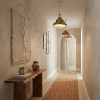 Ren Dome, Japandi, Travertine, Pendant Light, Minimalist, Organic