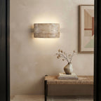 Noriko, Japandi, Travertine, Wall Light, Minimalist, Organic