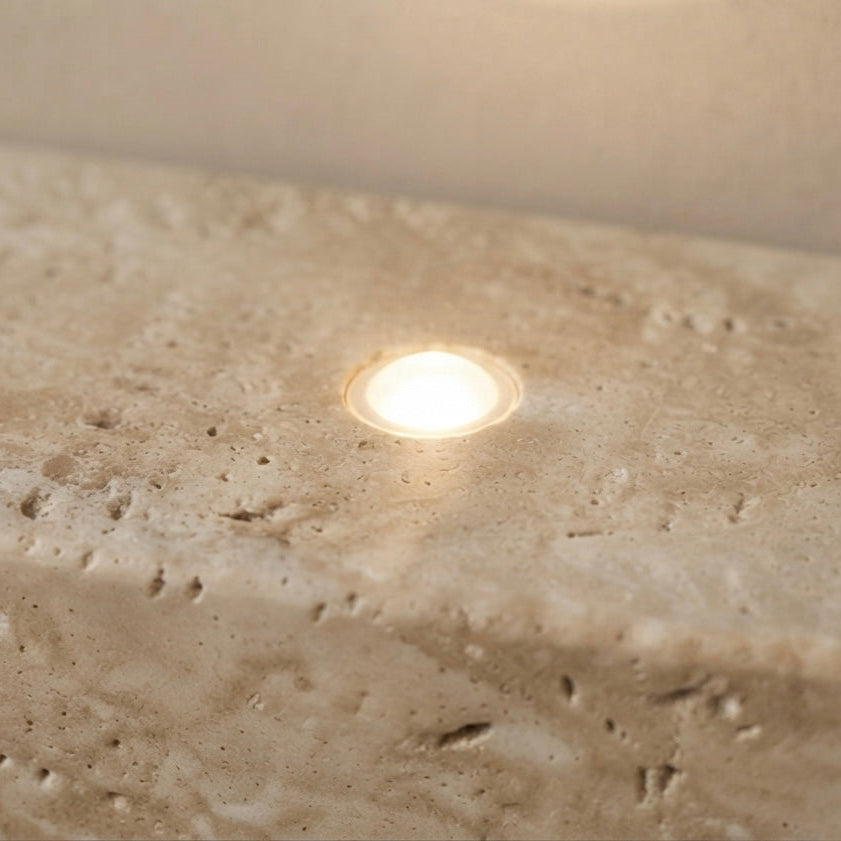 Solstice Globe, Globe, Travertine, Contemporary, Elegant, Wall Lighting