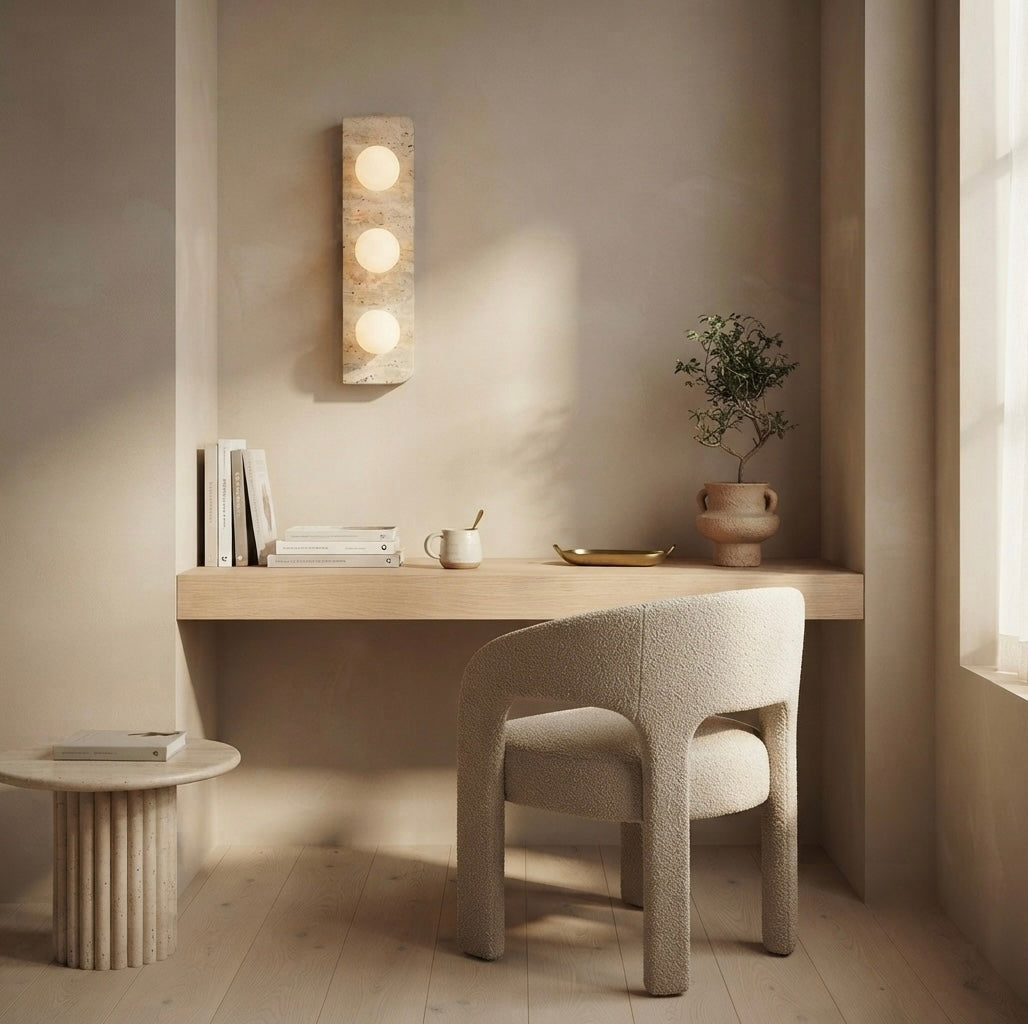 Sugina, Modern, Stone, Sconce, Zen, Luxury