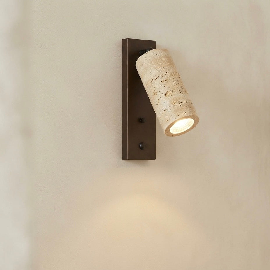 Miso Circle, Circular, Travertine, Minimalist, Japandi, Wall Light